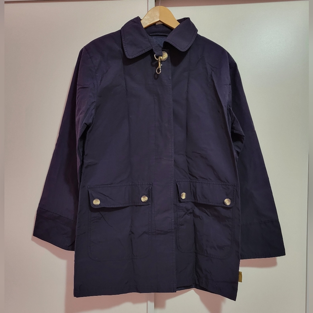 CHEROKEE dark navy collared rain/trench coat